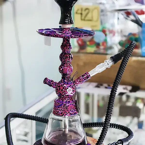 Happy Hut - Hookah, funky colors pink and purple and black - Decatur, IL